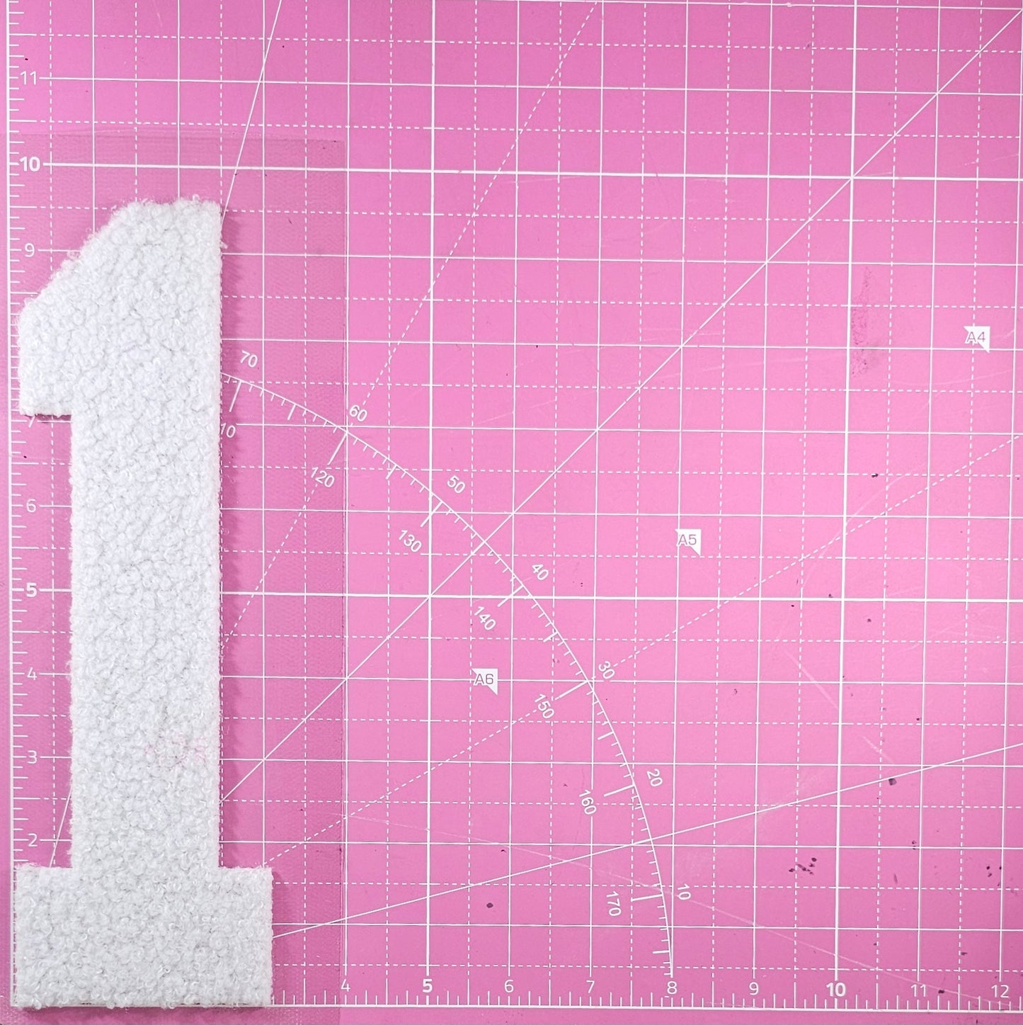 Large Team Number Fluffy Fuzzy Transfer Patch
