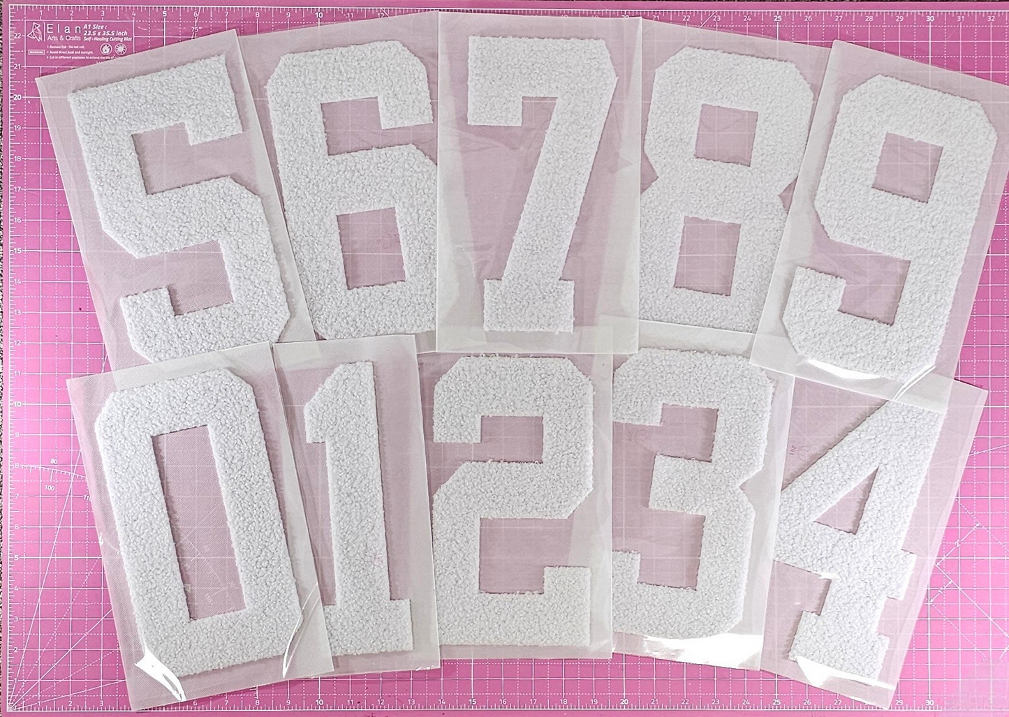 Large Team Number Fluffy Fuzzy Transfer Patch