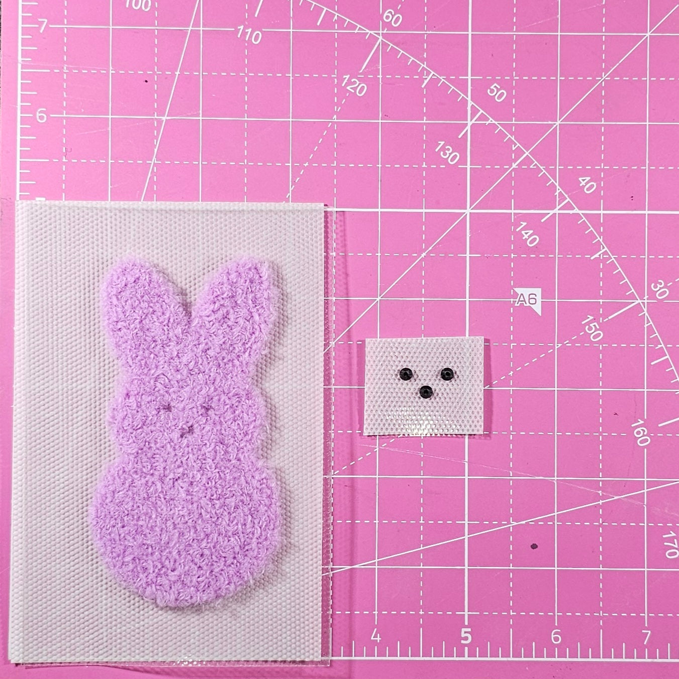 Easter Bunnies Fluffy Fuzzy Rhinestone Transfer Patches