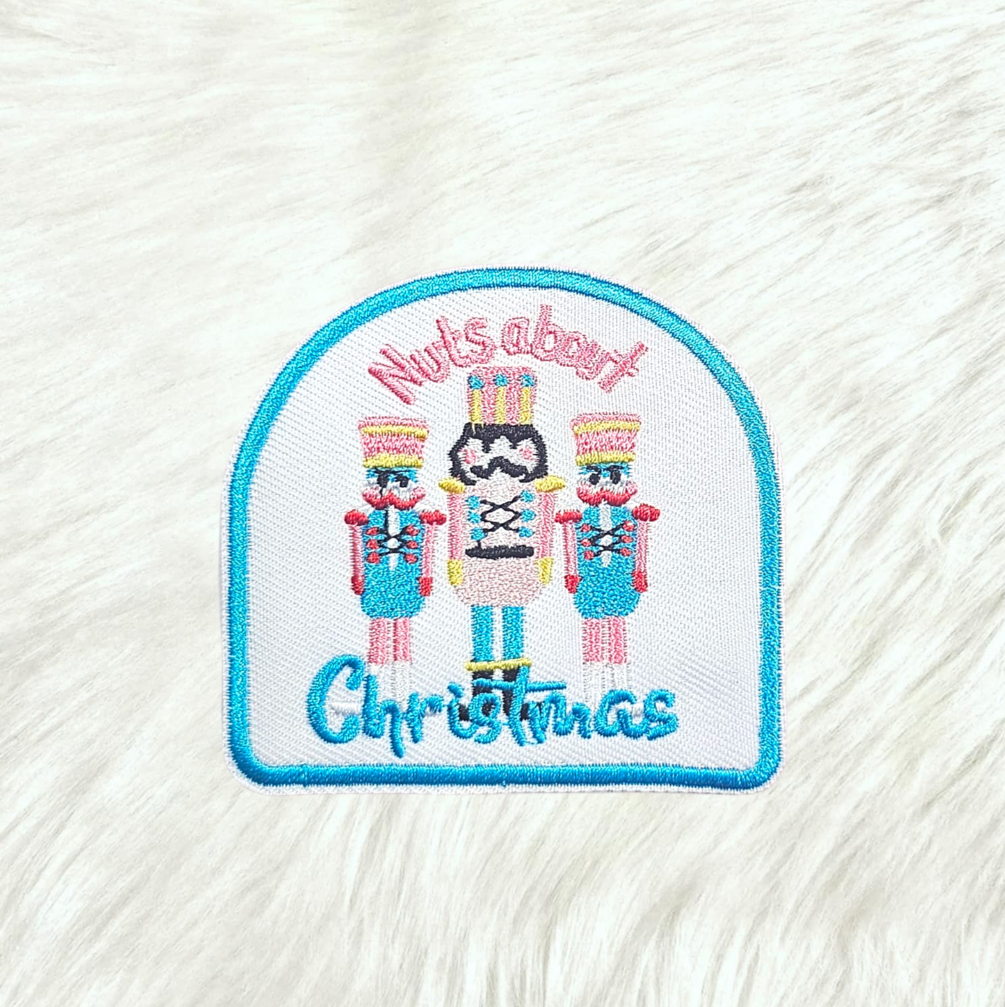 Nuts About Christmas Nutcracker Embroidery Iron On Patch