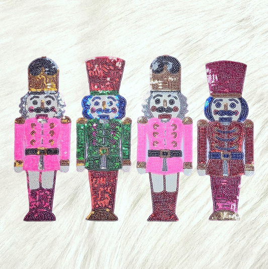 $1 Sequin Nutcracker Iron On Patch