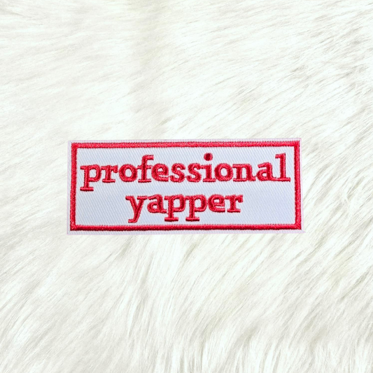 Professional Yapper Embroidery Iron On Patch