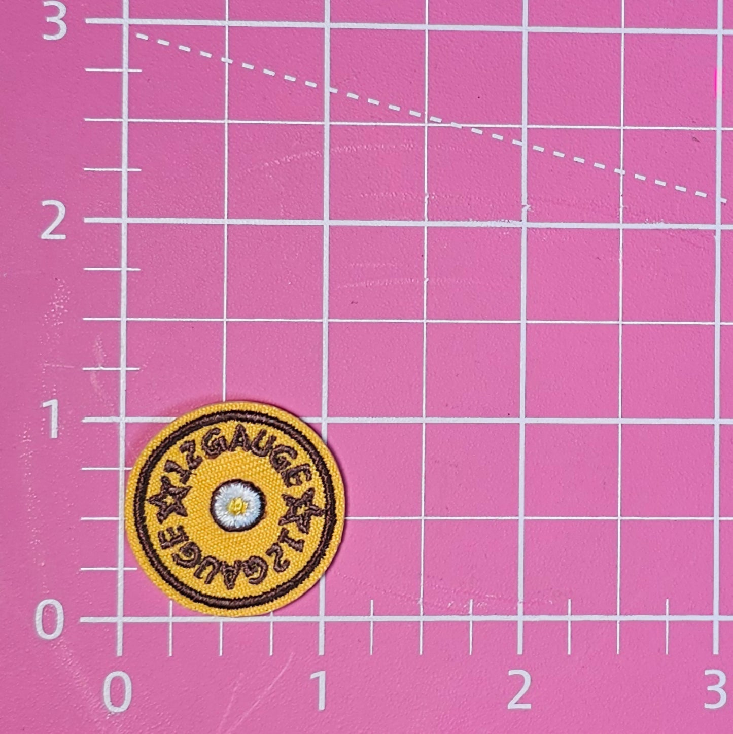 12 Gauge Shotgun Embroidery Iron On Patch