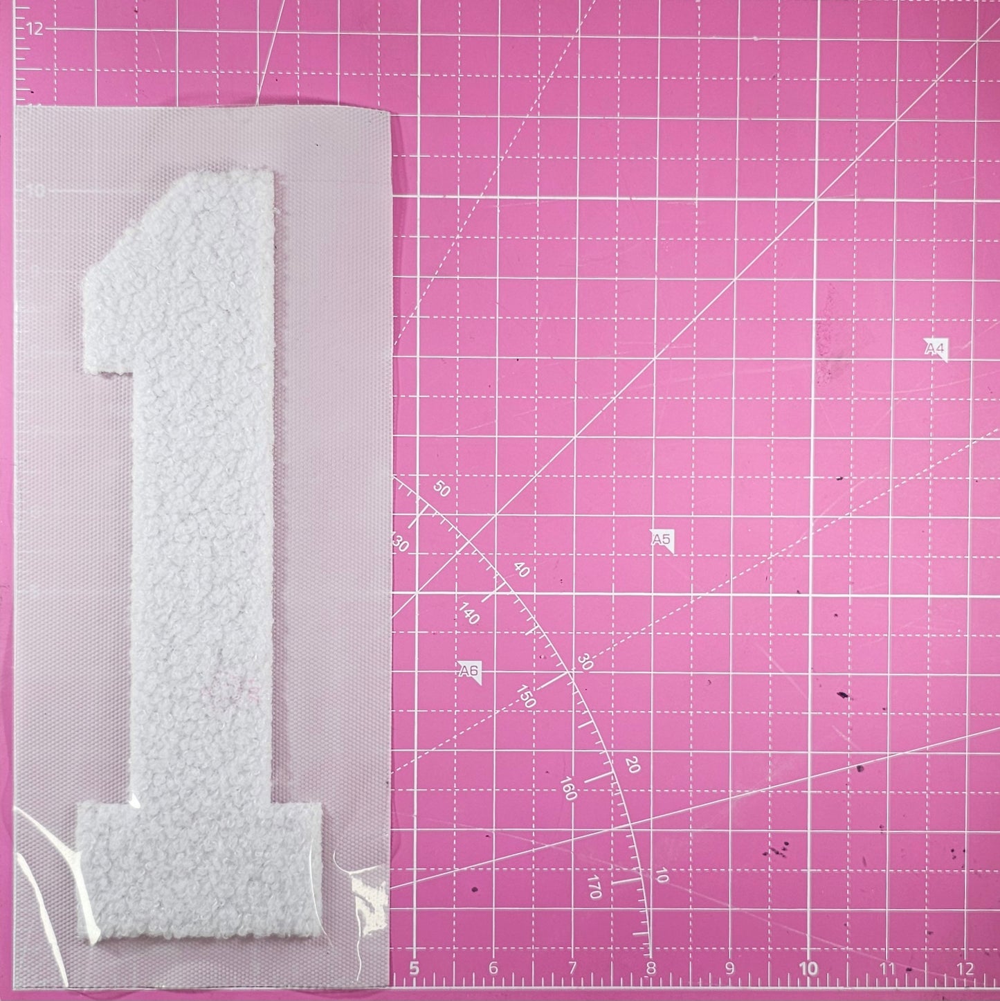 Large Team Number Fluffy Fuzzy Transfer Patch