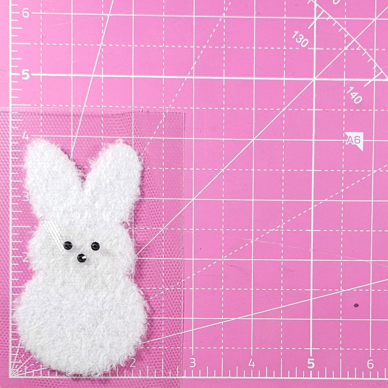 Easter Bunnies Fluffy Fuzzy Rhinestone Transfer Patches