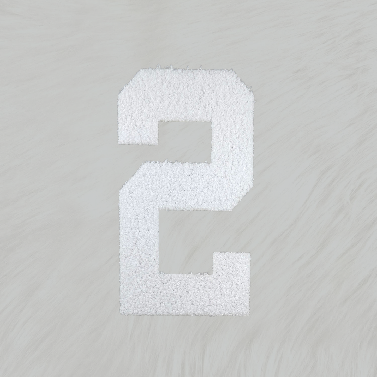 Large Team Number Fluffy Fuzzy Transfer Patch