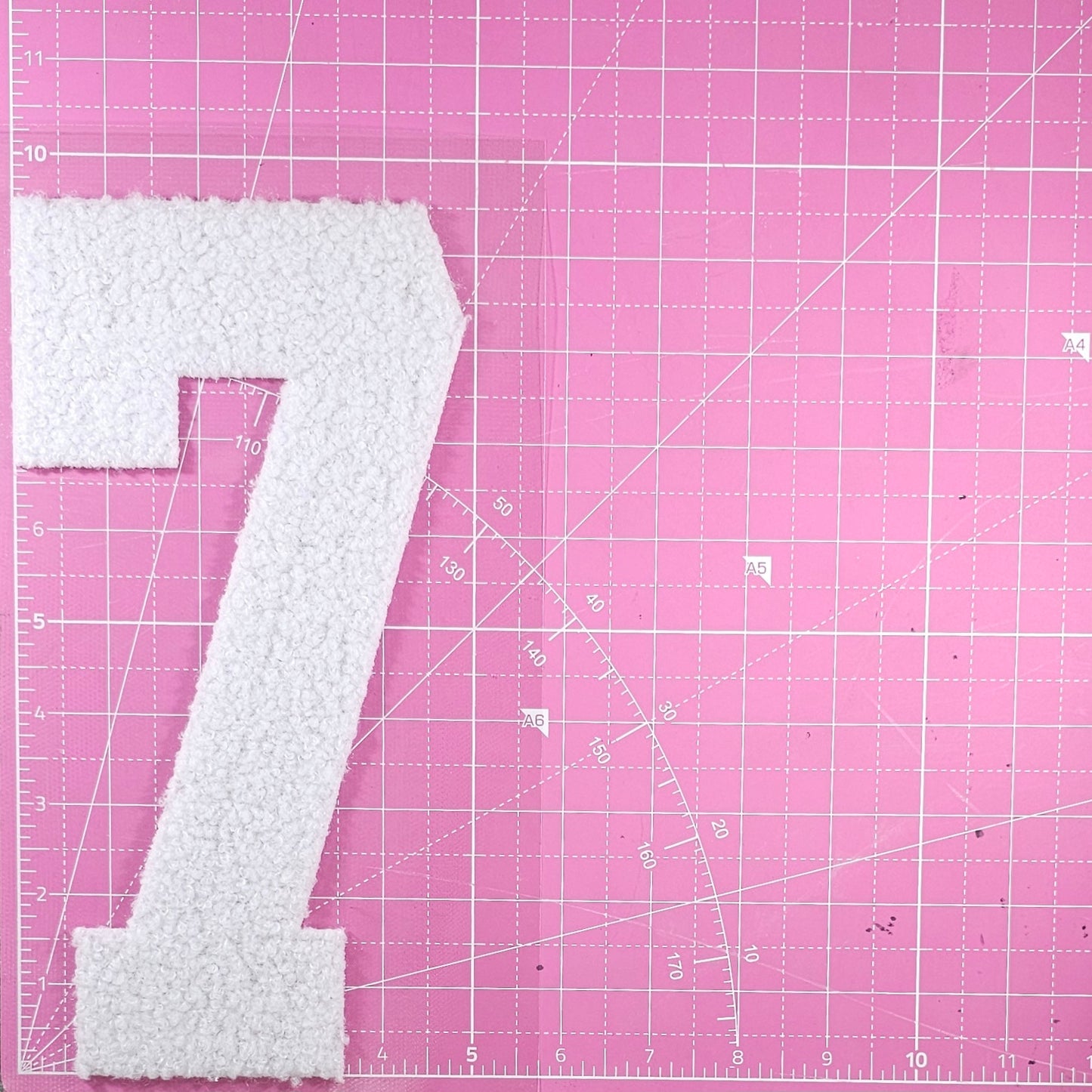 Large Team Number Fluffy Fuzzy Transfer Patch