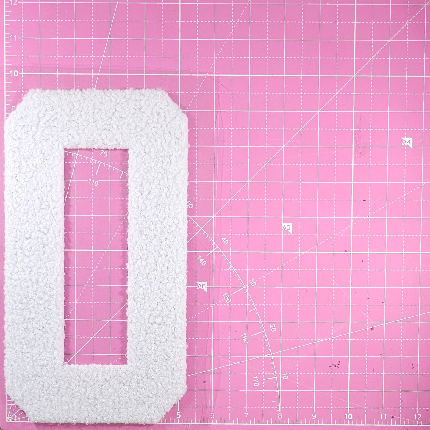 Large Team Number Fluffy Fuzzy Transfer Patch
