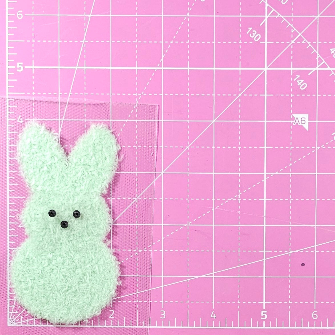 Easter Bunnies Fluffy Fuzzy Rhinestone Transfer Patches