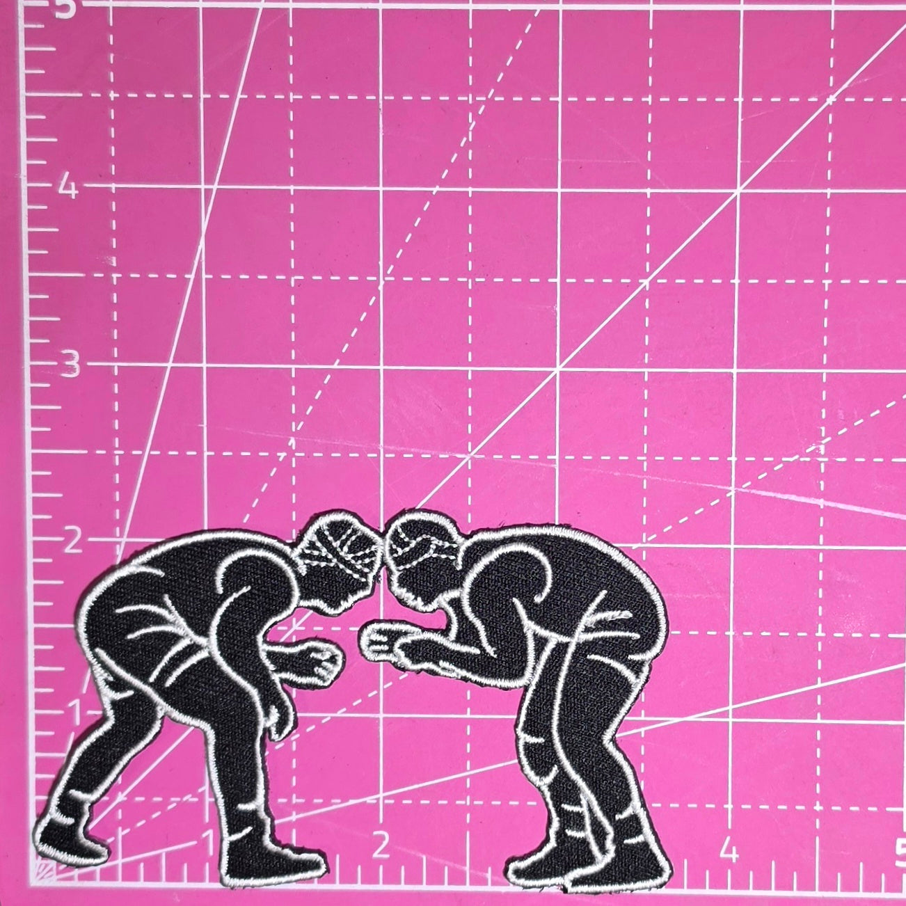 Wrestling Embroidery Iron On Patch