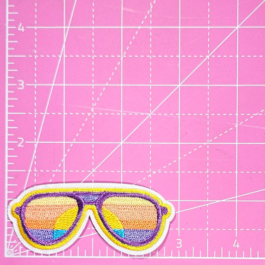 Sunglasses Sunset Summer Embroidery Iron On Patch
