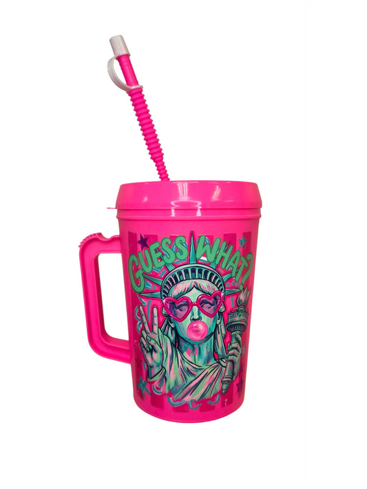 Guess What? Liberty Butt! Patriotic HIP SIPS Mega Mug 34oz