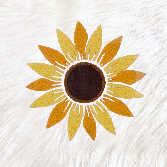 Sunflower Large Fluffy Fuzzy Transfer Patch