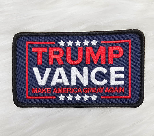 Trump Vance 'Make America Great Again' Star Embroidery Iron On Patch