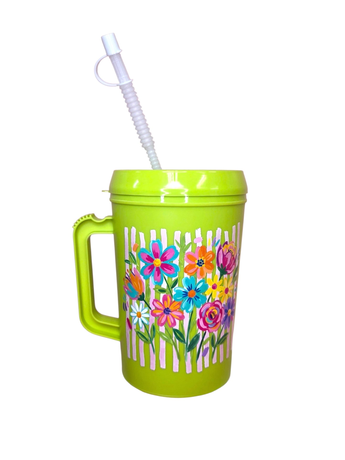 Floral Striped Mug HIP SIPS Mega Mug 34oz