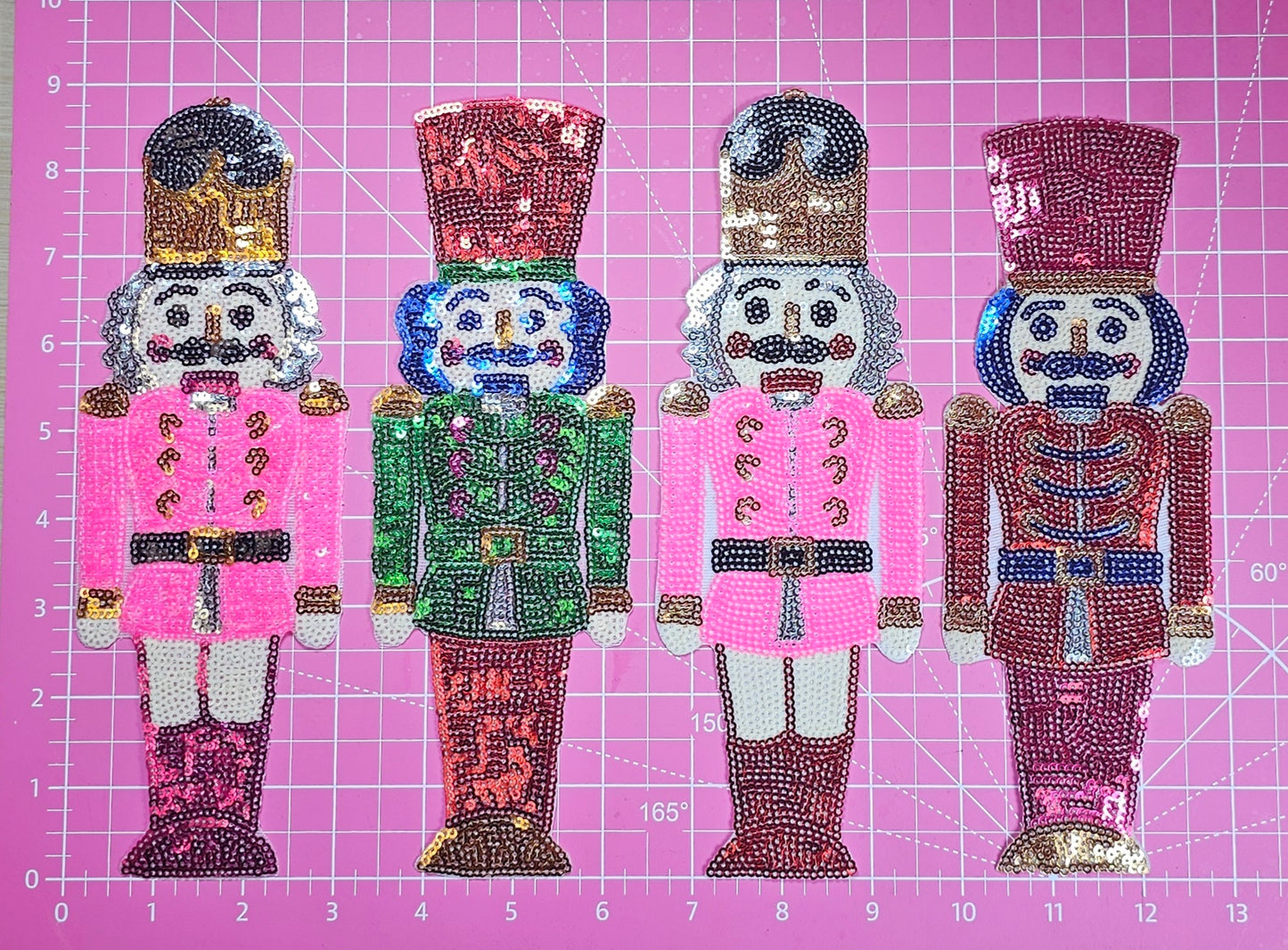 $1 Sequin Nutcracker Iron On Patch