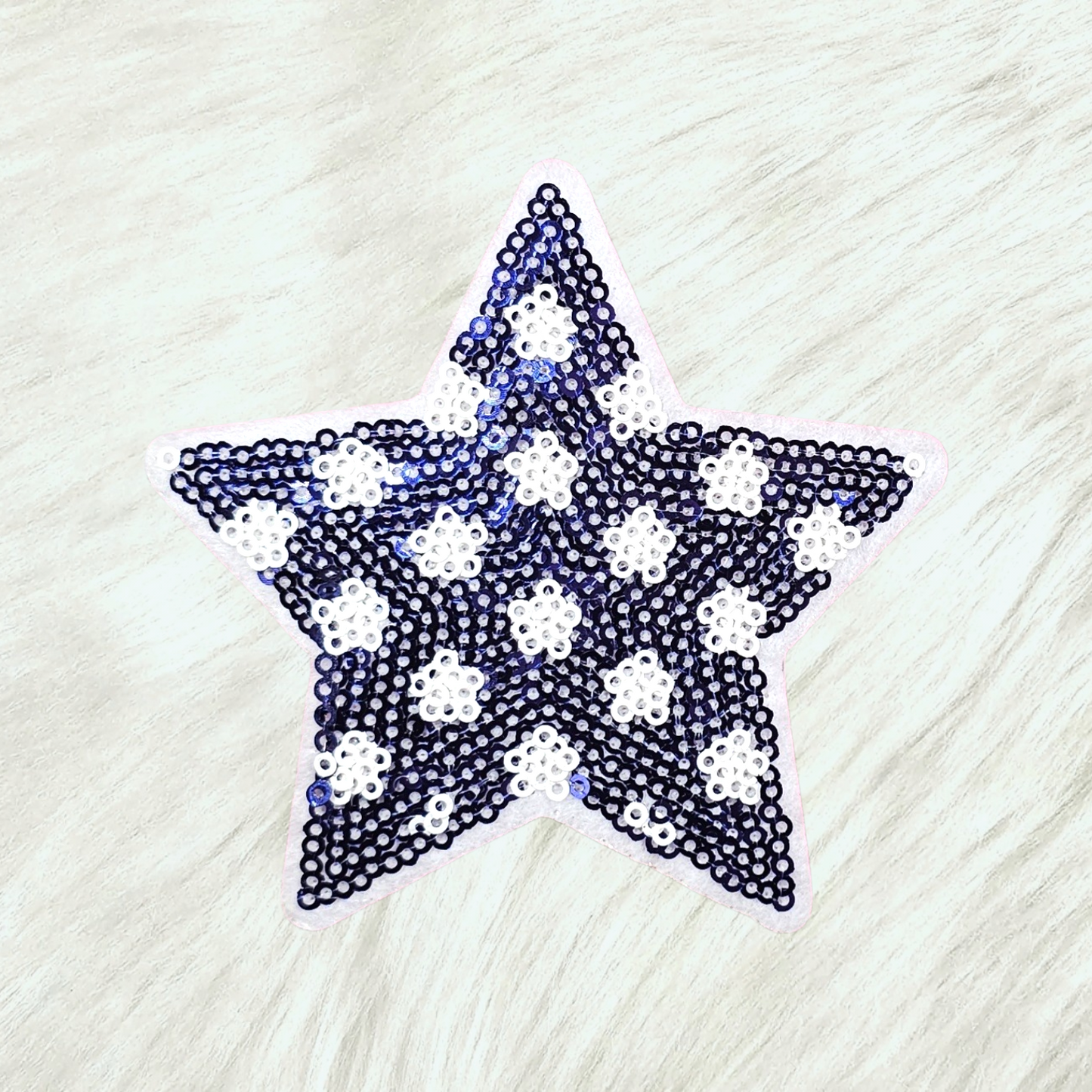 USA Patriotic Star Sequin Iron-on Patch