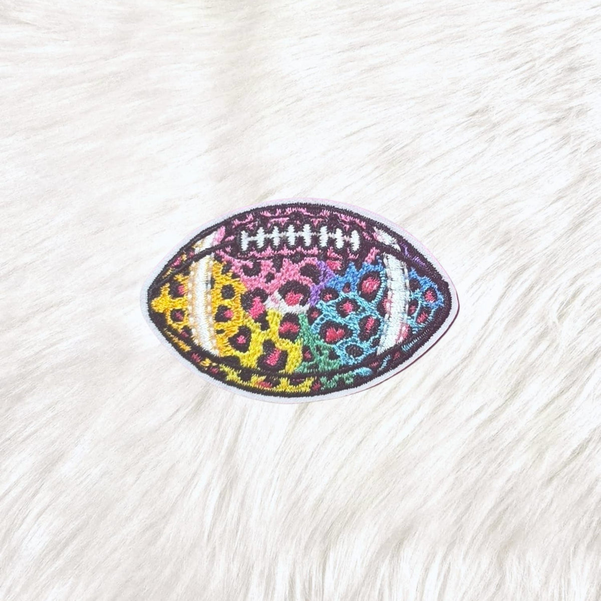 Football Leopard Print Neon 90's Iron on Patch