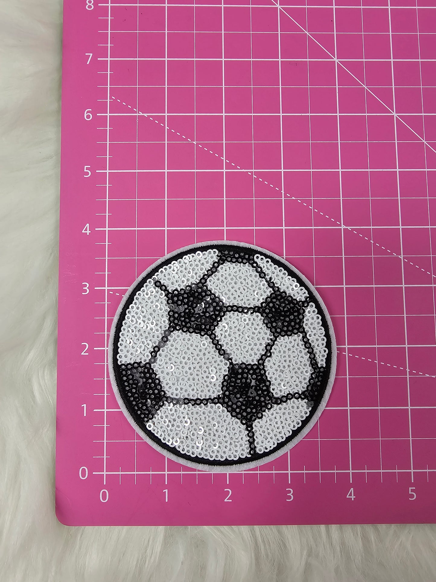 Soccer Sequin Iron On Patch