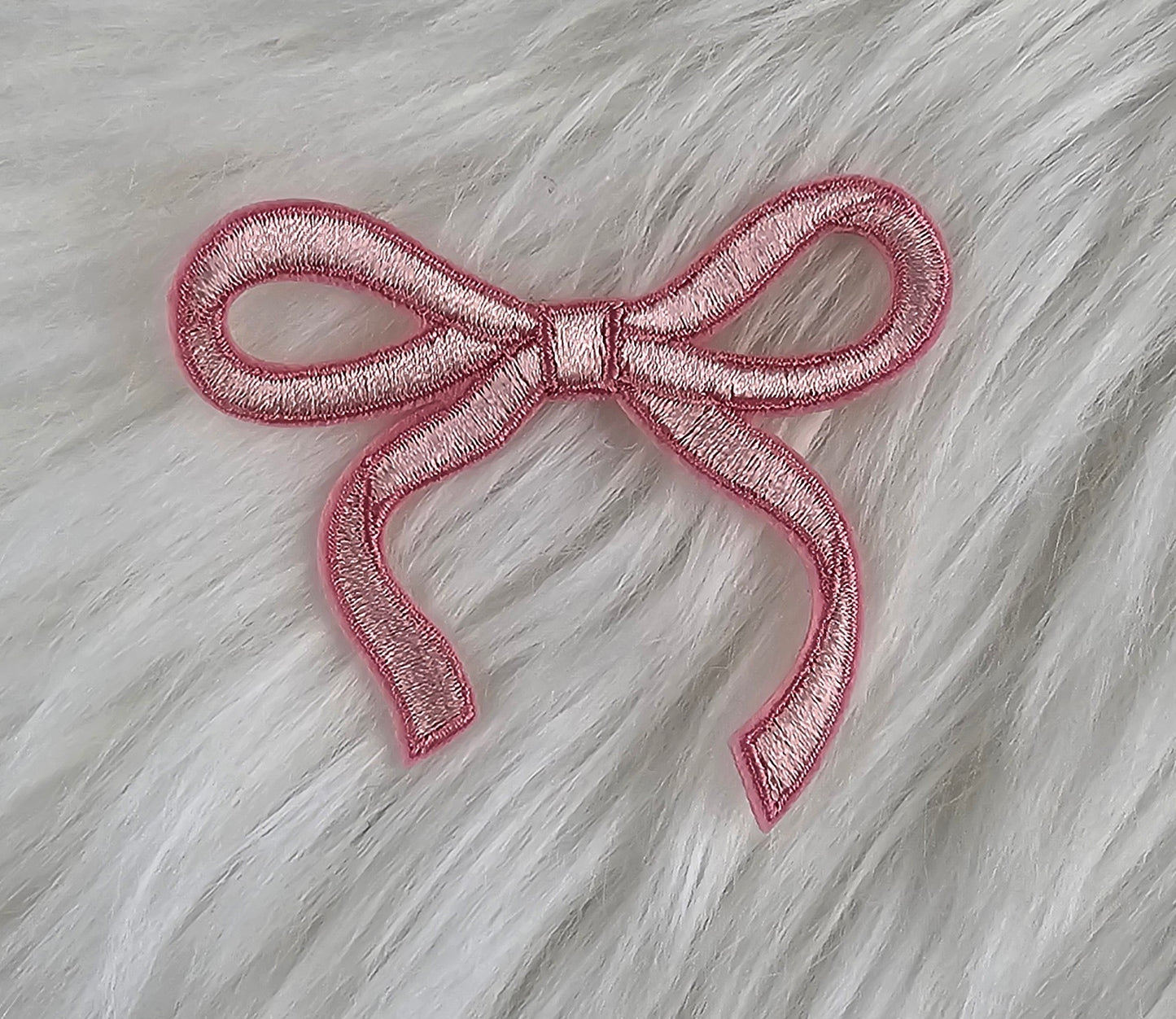 Coquette Bow Embroidery Iron On Patch