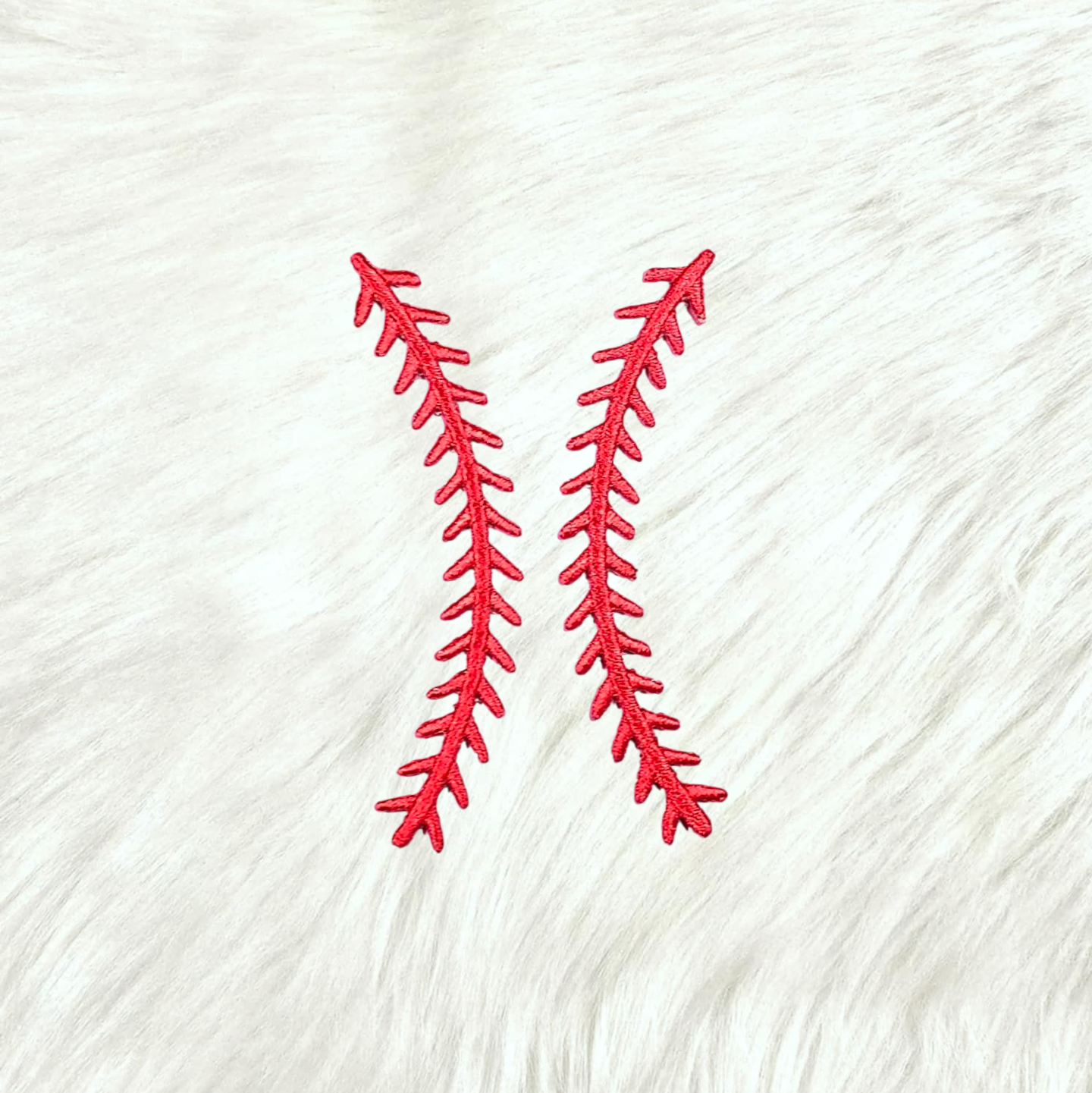 Baseball Softball Lace Stiches Embroidery Small Iron On Patch