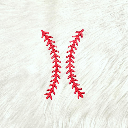 Baseball Softball Lace Stiches Embroidery Small Iron On Patch