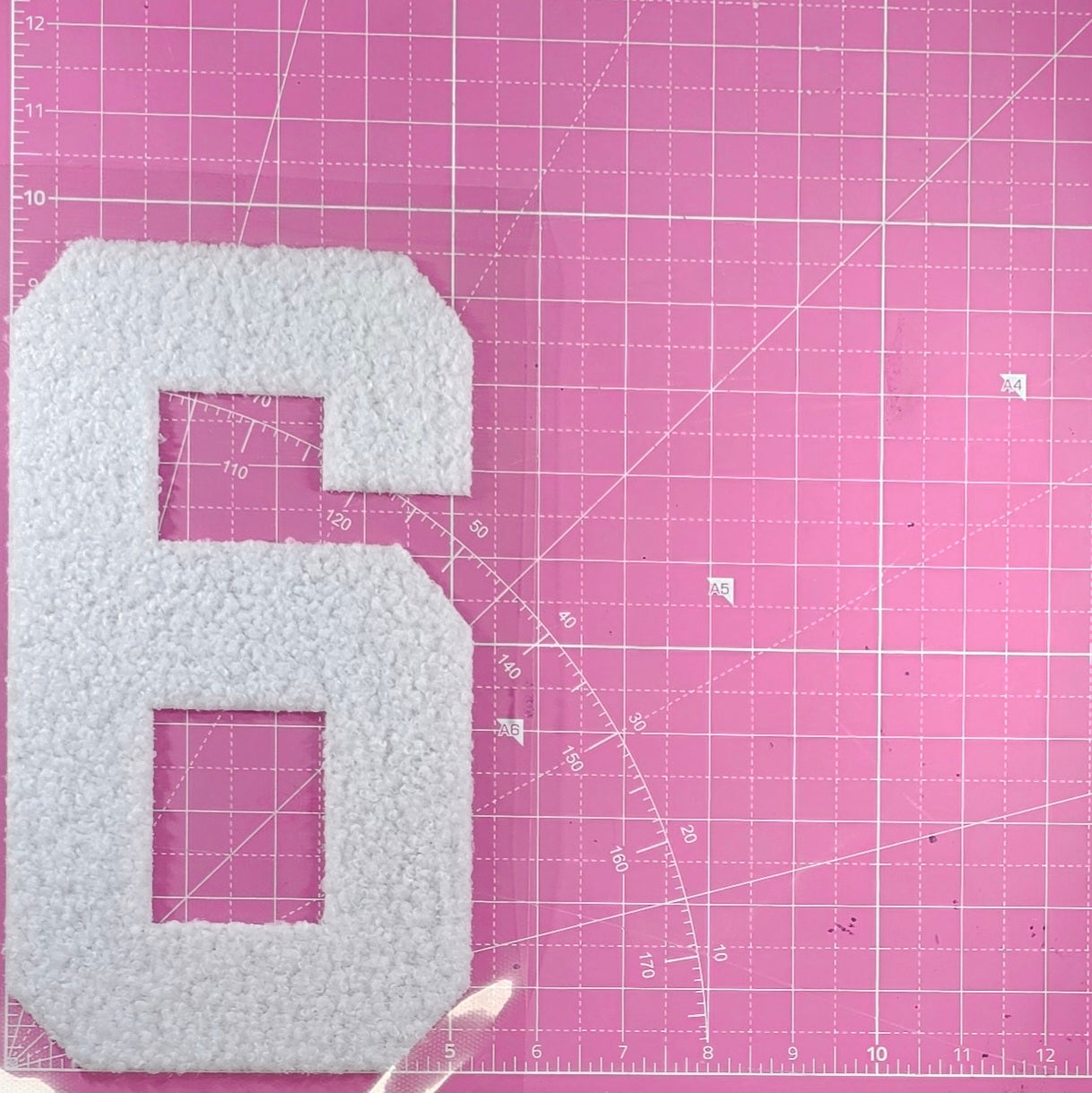 Large Team Number Fluffy Fuzzy Transfer Patch