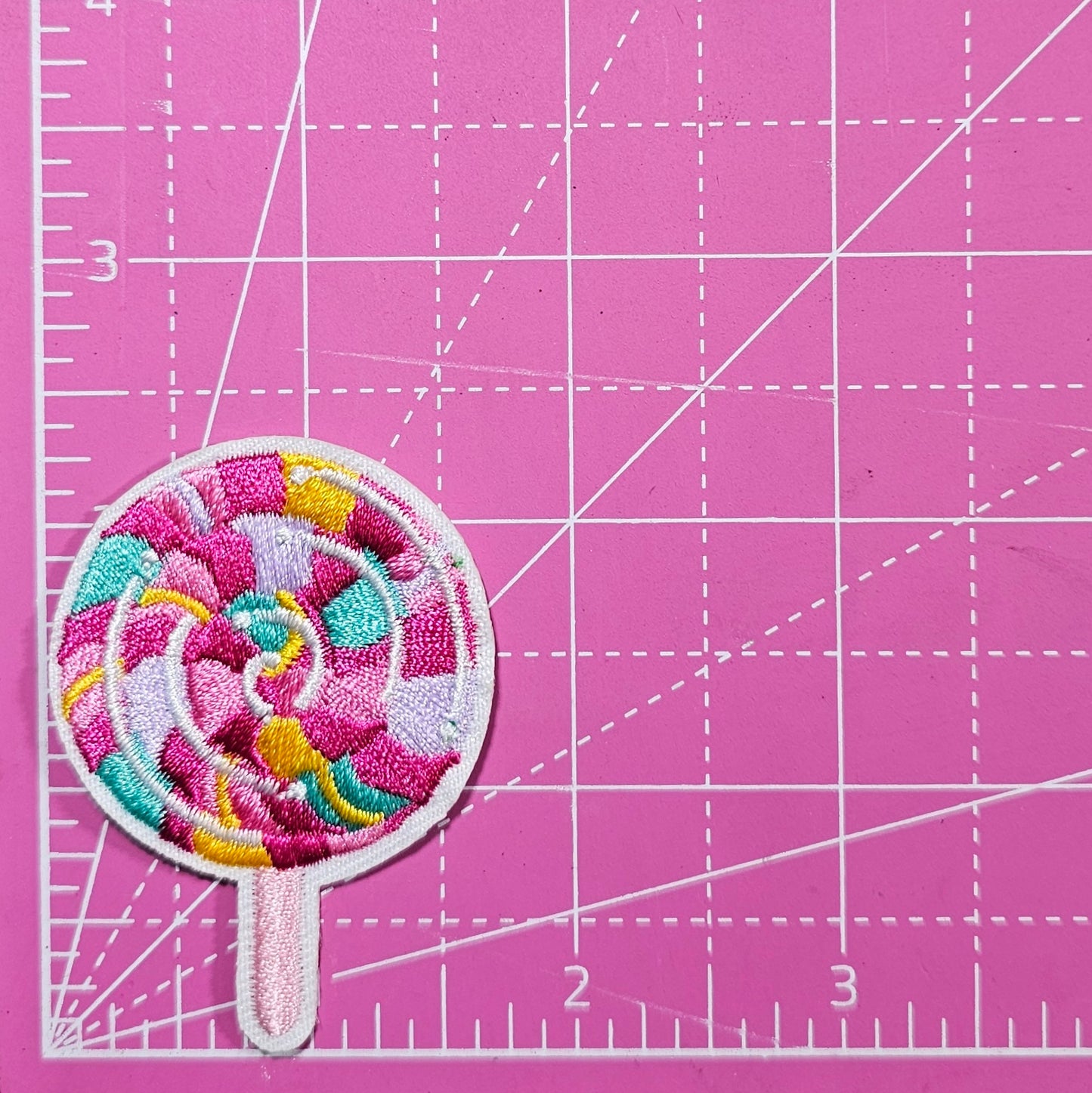 Lollipop Rainbow Candy Embroidery Iron On Patch