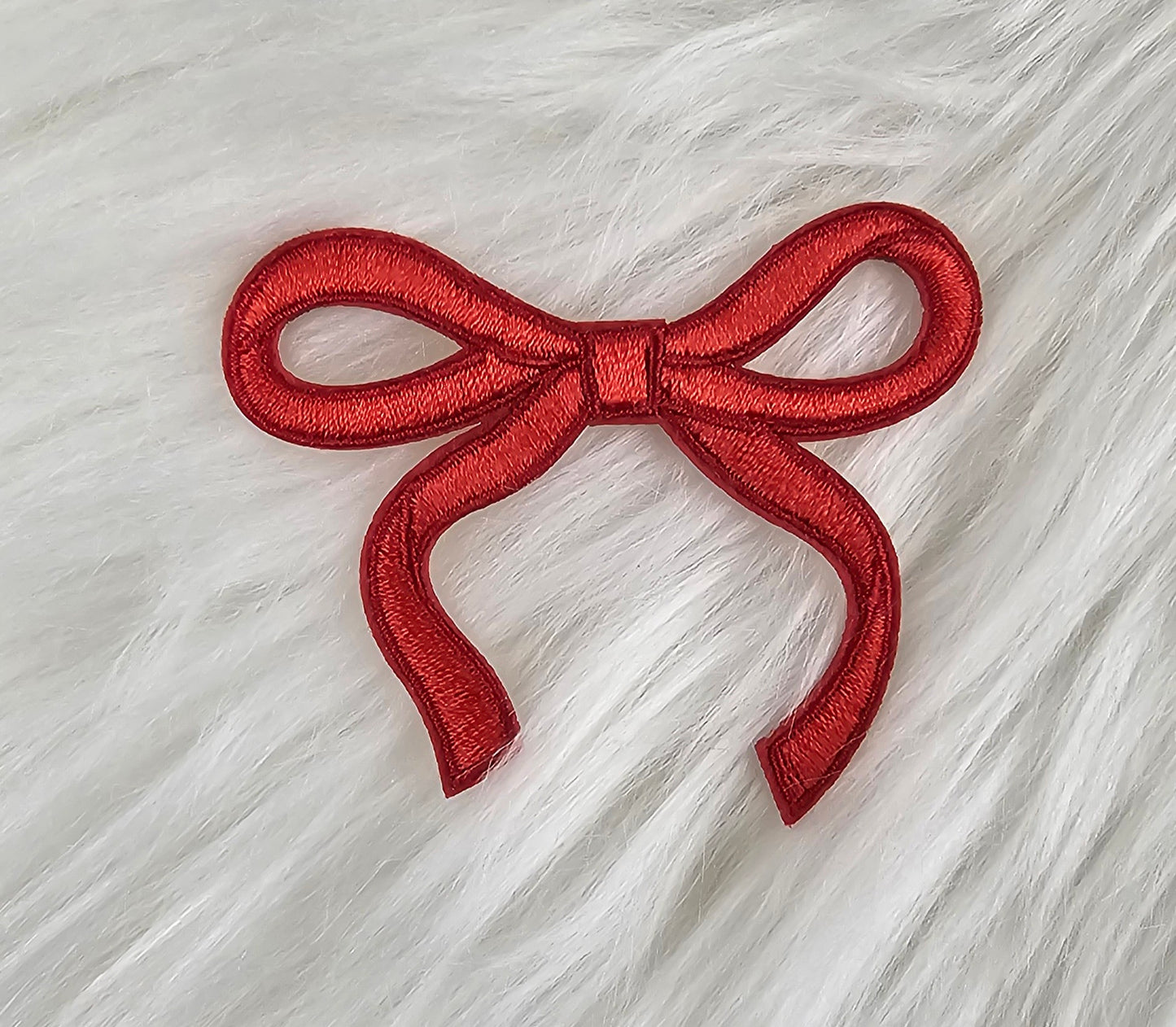 Coquette Bow Embroidery Iron On Patch