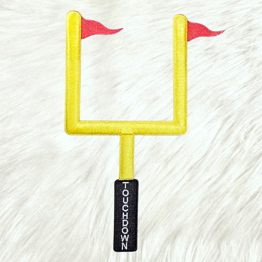 Field Goal Post Touchdown 3D Embroidery Large Iron On Patch