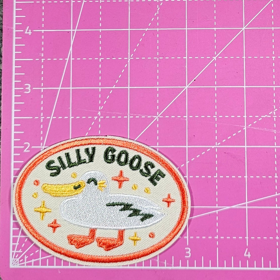 Silly Goose Embroidery Iron On Patch