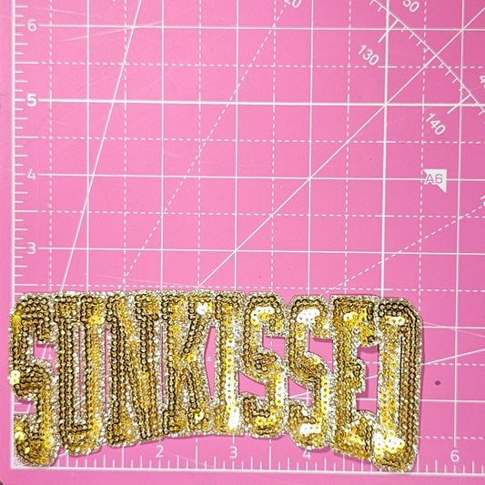 Sunkissed Gold Sequin Glitter Iron On Patch