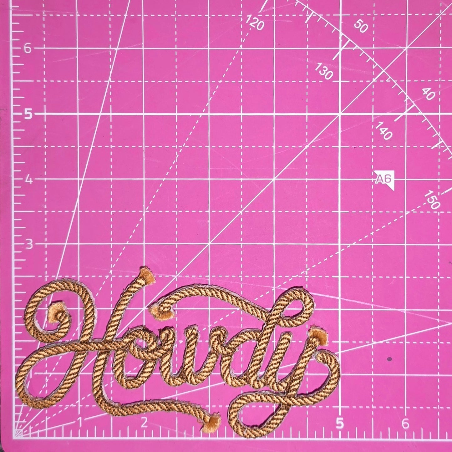 Howdy Rope Fringe Western Embroidery Iron On Patch