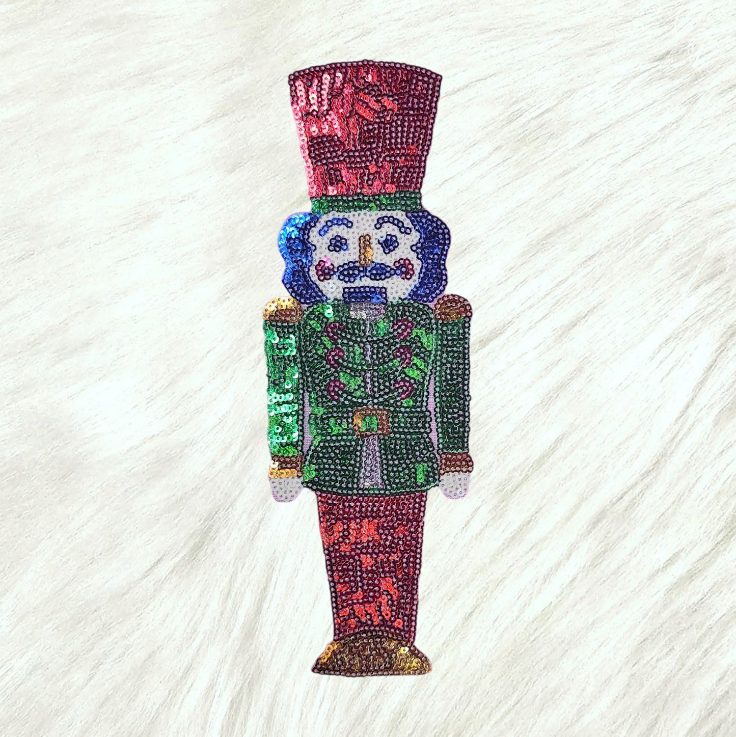 $1 Sequin Nutcracker Iron On Patch