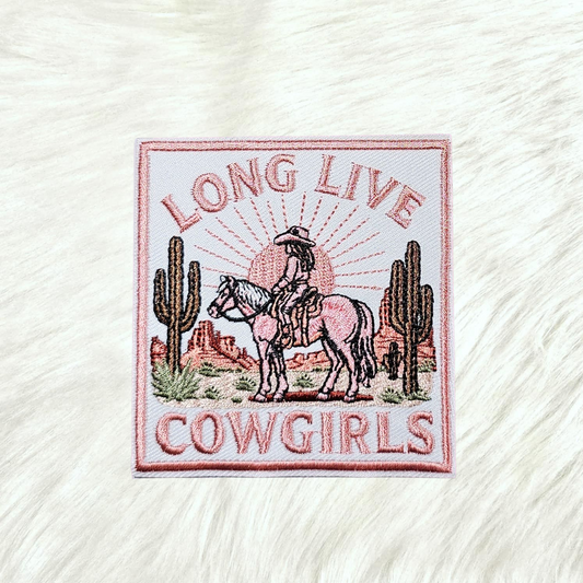 Long Live Cowgirls Western Embroidery Iron On Patch
