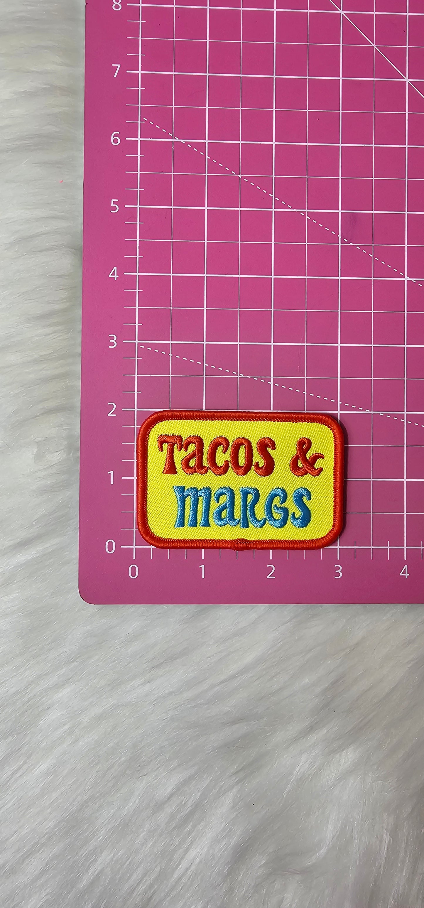 'Tacos and Margs' Embroidery Iron On Patch