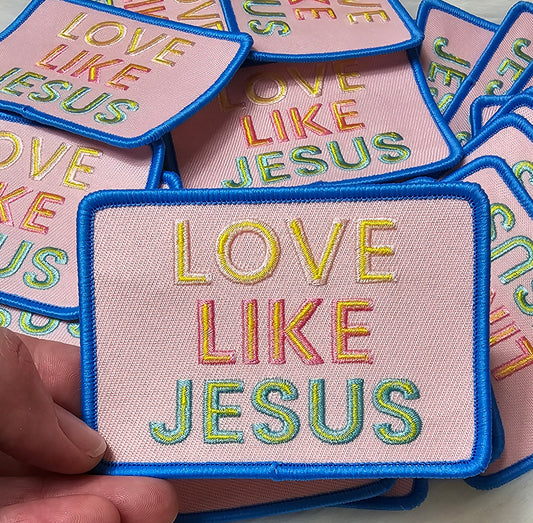 'Love Like Jesus' Embroidery Iron On Patch