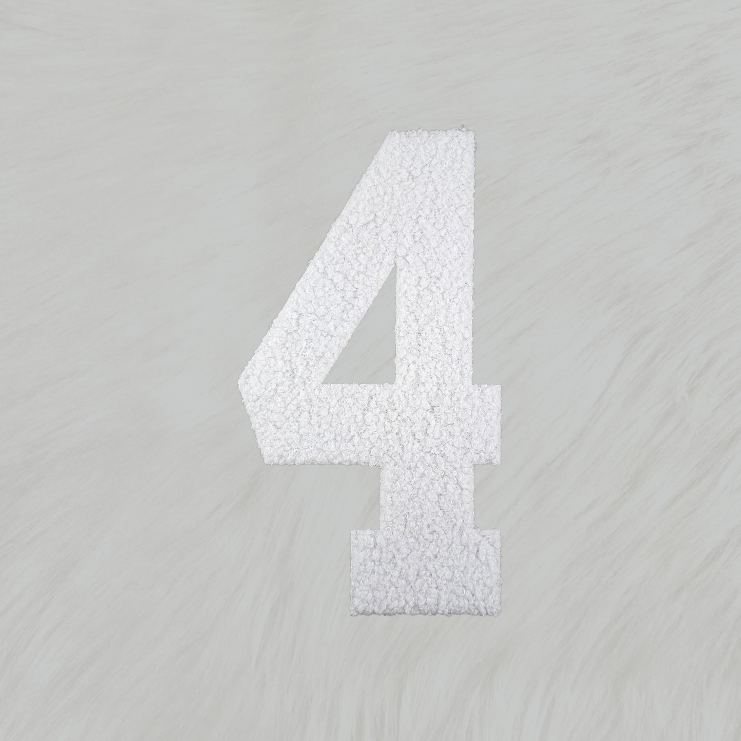 Large Team Number Fluffy Fuzzy Transfer Patch