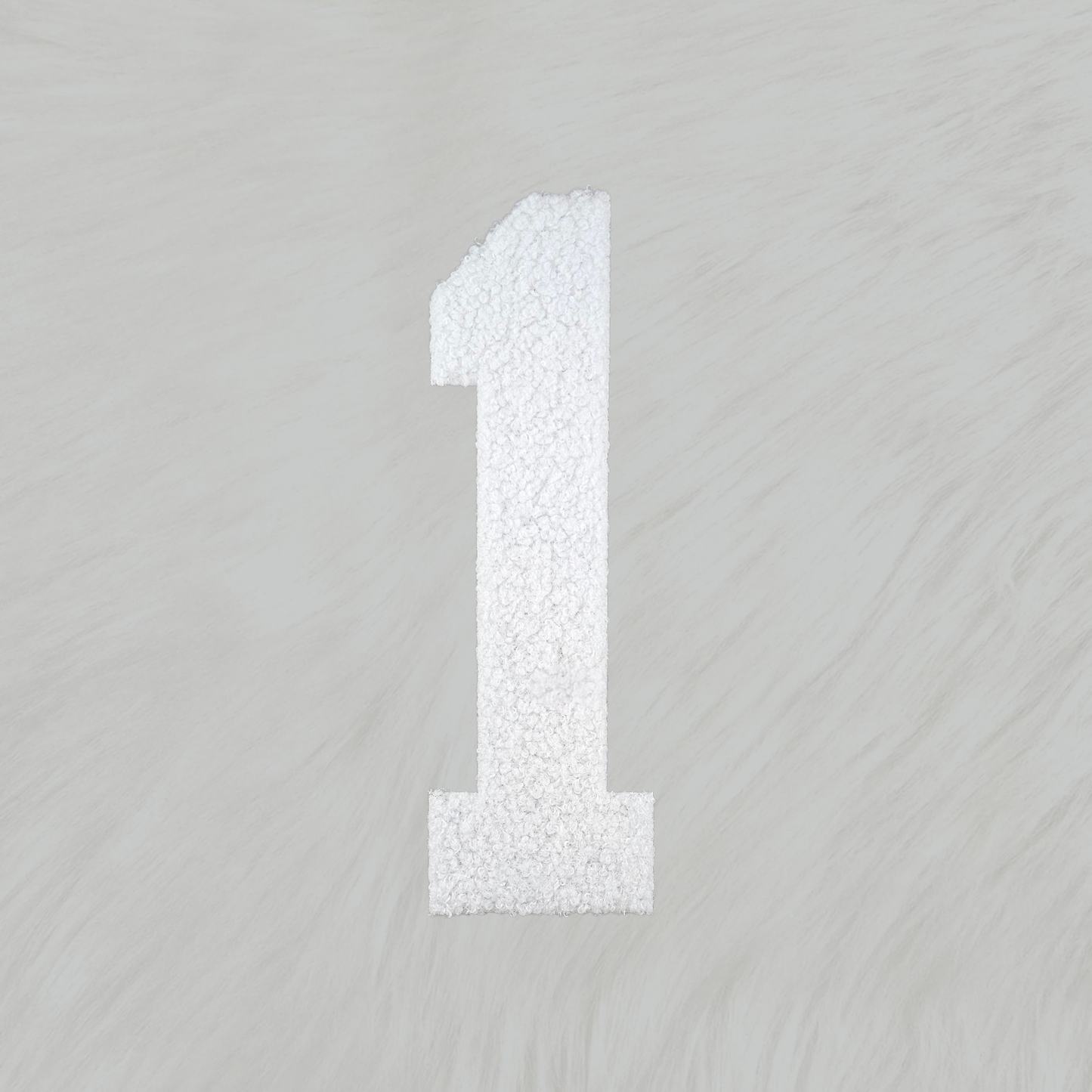 Large Team Number Fluffy Fuzzy Transfer Patch