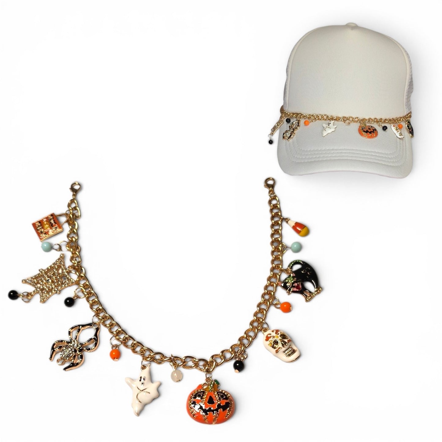 Halloween Bling Charm Trucker Hat Chain