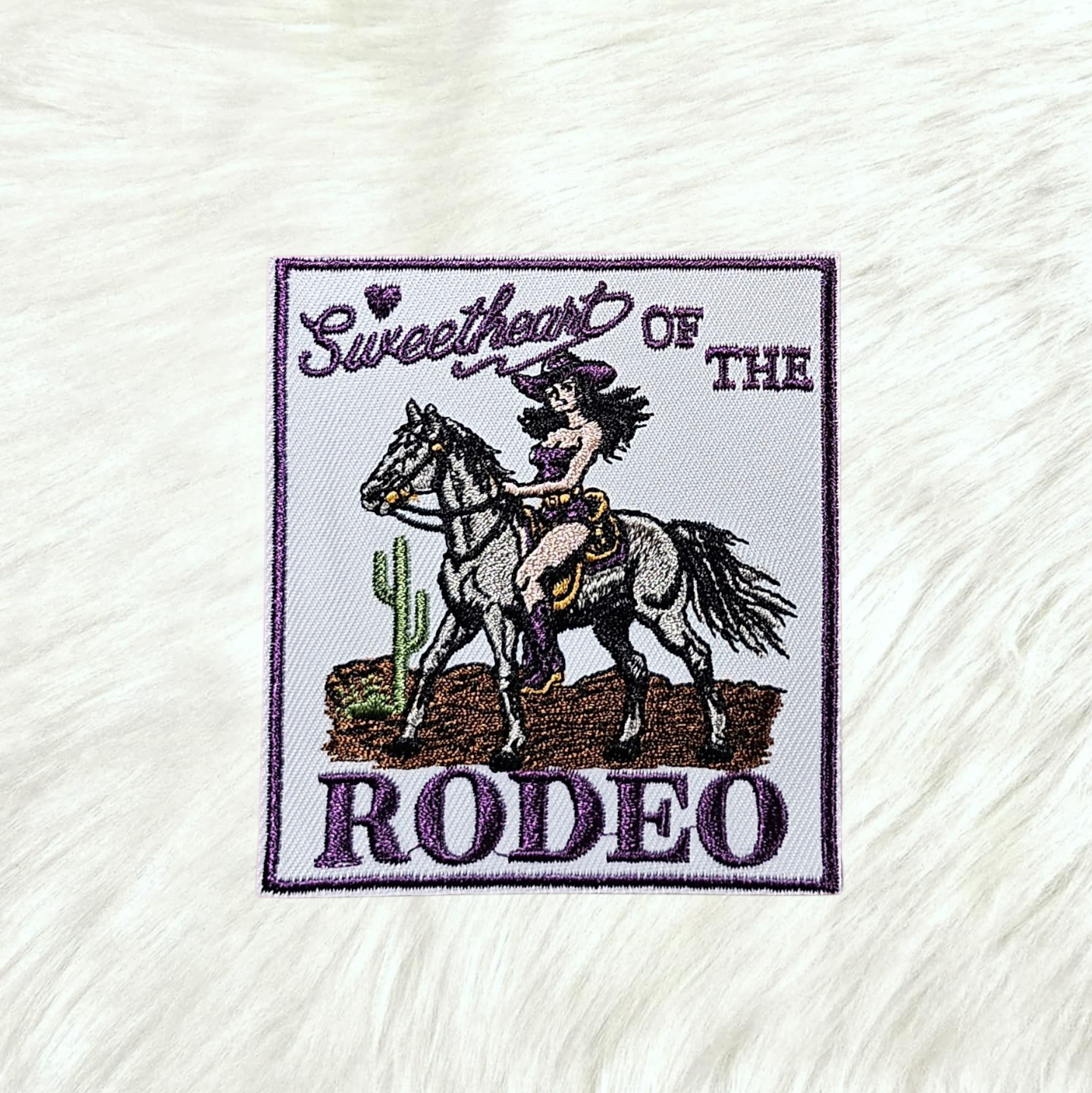 Sweetheart Rodeo Cowgirl Horse Western Embroidery Iron On Patch
