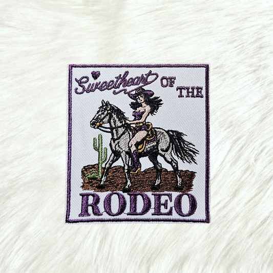 Sweetheart Rodeo Cowgirl Horse Western Embroidery Iron On Patch