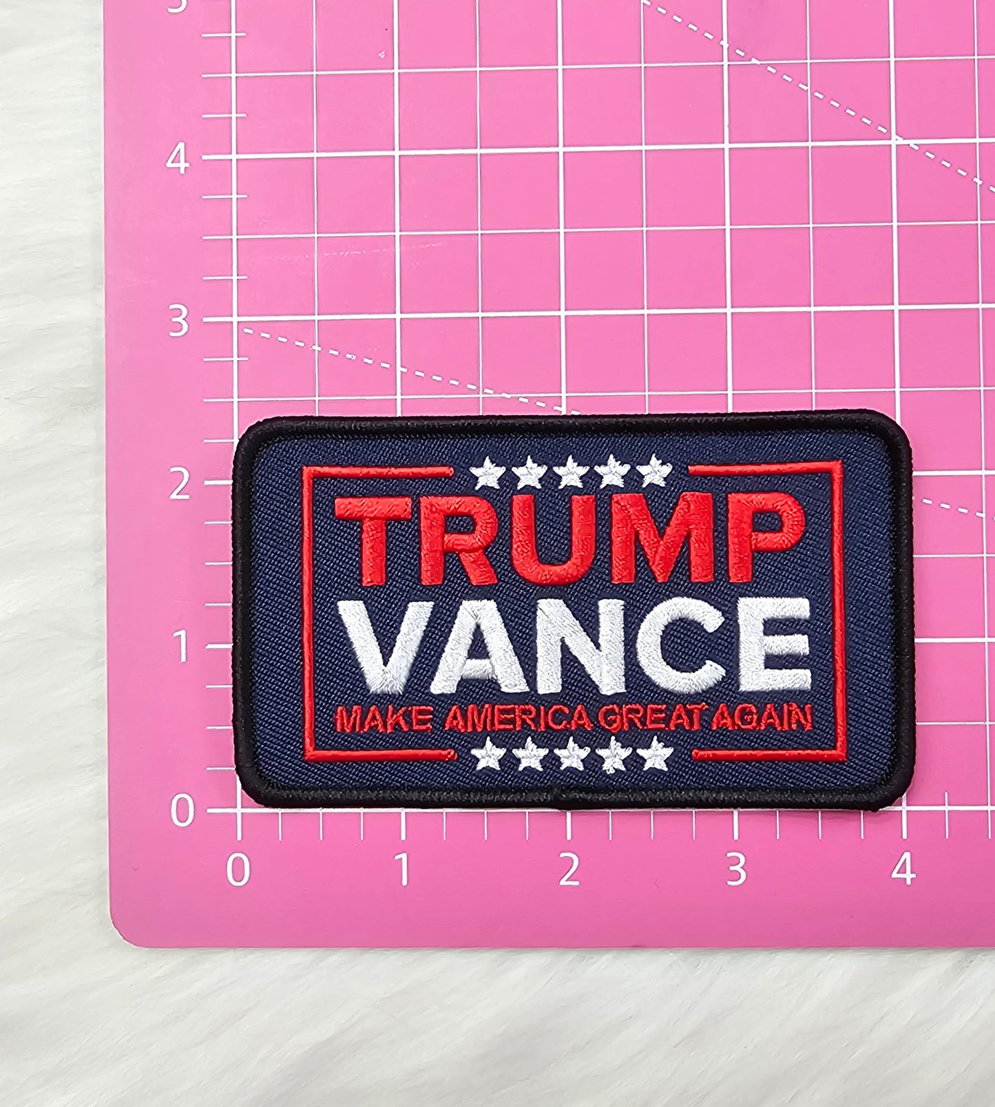 Trump Vance 'Make America Great Again' Star Embroidery Iron On Patch