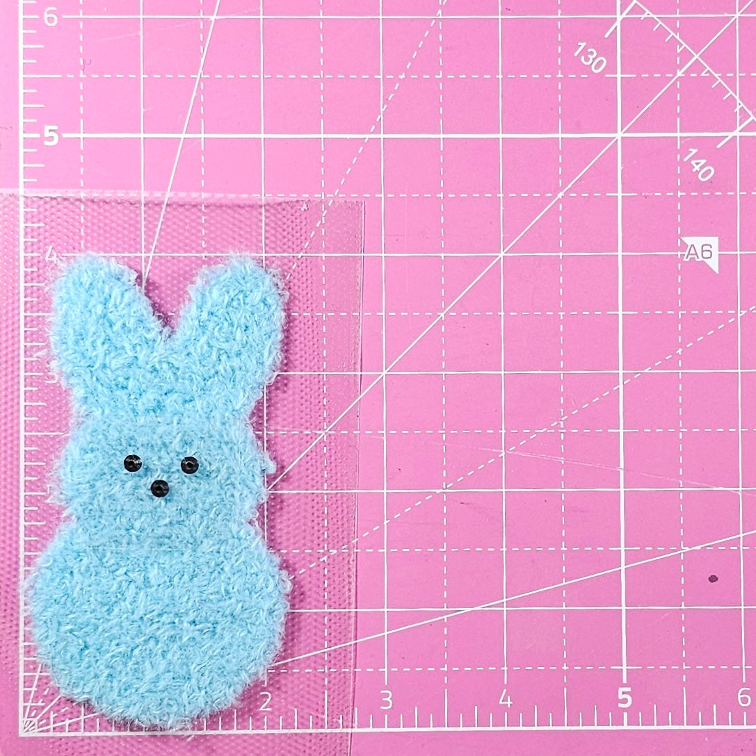 Easter Bunnies Fluffy Fuzzy Rhinestone Transfer Patches