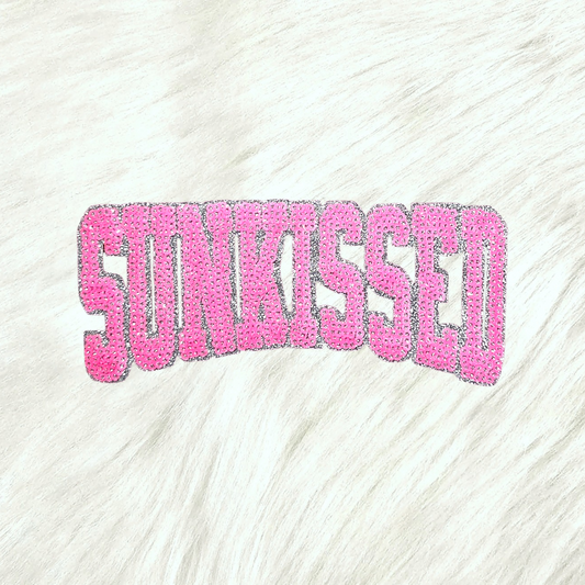 Sunkissed Pink Sequin Glitter Iron On Patch