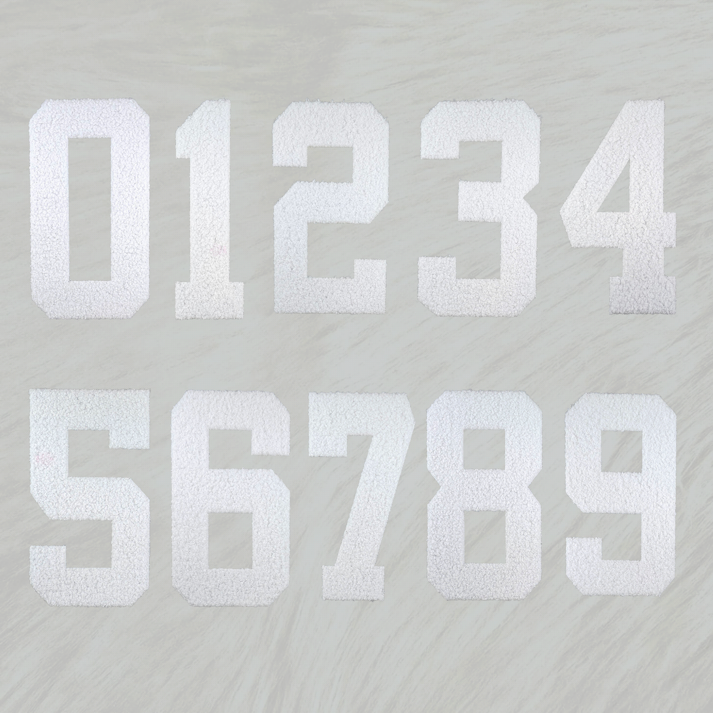 Large Team Number Fluffy Fuzzy Transfer Patch