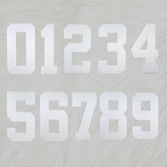Large Team Number Fluffy Fuzzy Transfer Patch