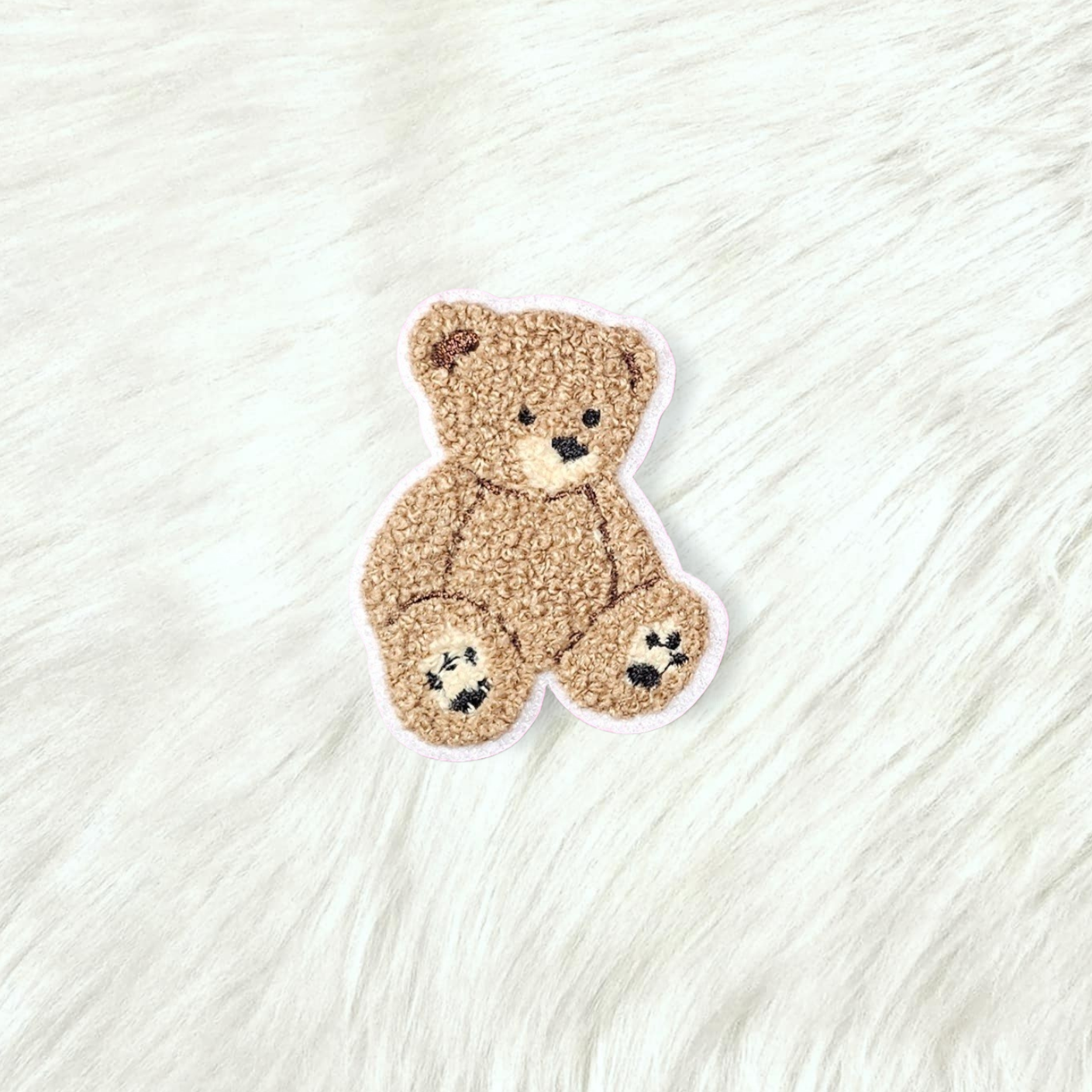 Teddy Bear Small Chenille Iron On Patch