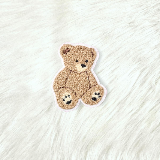 Teddy Bear Small Chenille Iron On Patch