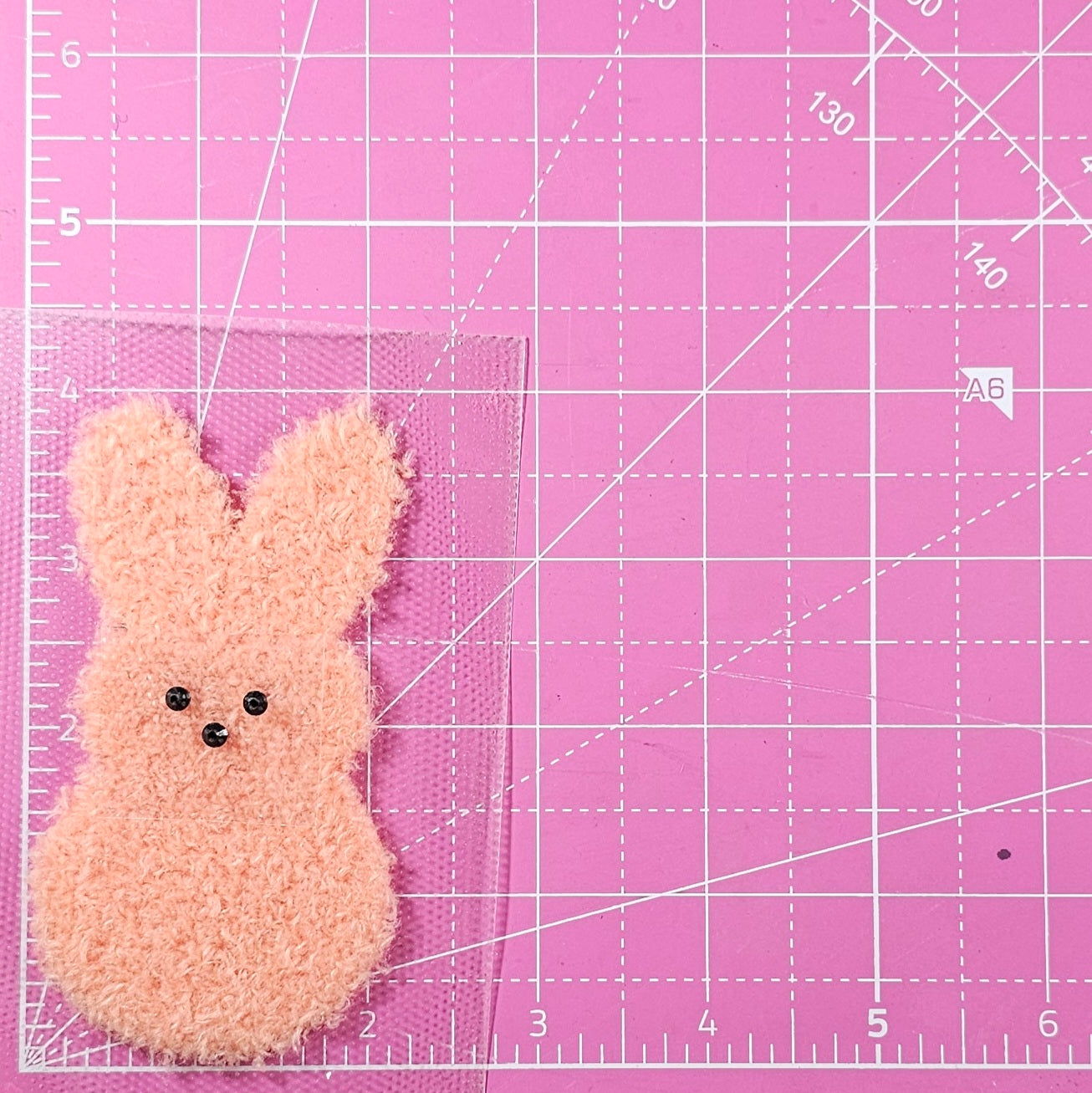 Easter Bunnies Fluffy Fuzzy Rhinestone Transfer Patches